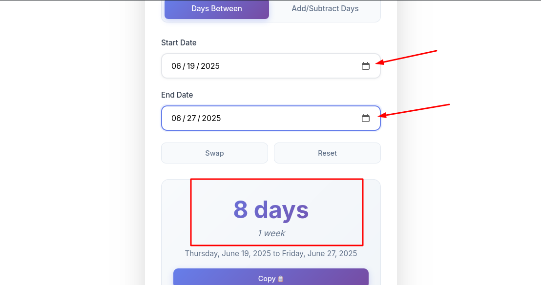 DateCalcNow Date Calculation
