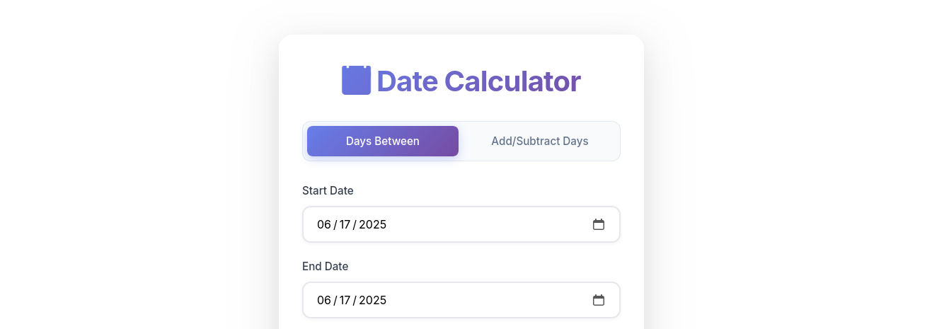 DateCalcNow Date Calculator
